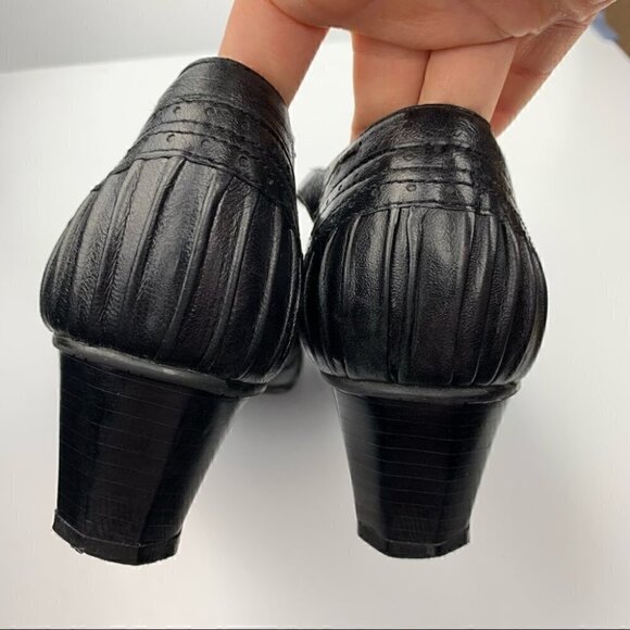 J Jill womens heels size size 38 black leather Mary Janes Academia regency - Picture 8 of 14